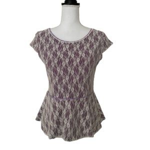 Vtg Matilda Jane Woman’s Purple Top, Sz M.